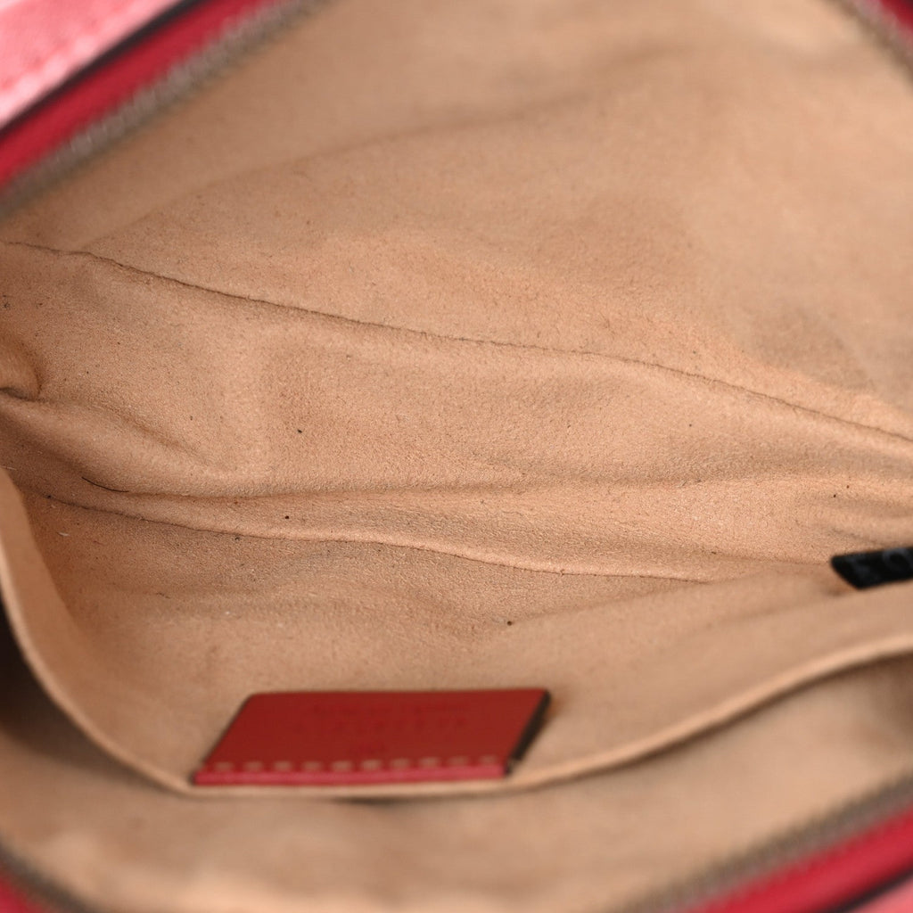 Calfskin Matelasse GG Marmont Belt Bag 85 34 Hibiscus Red