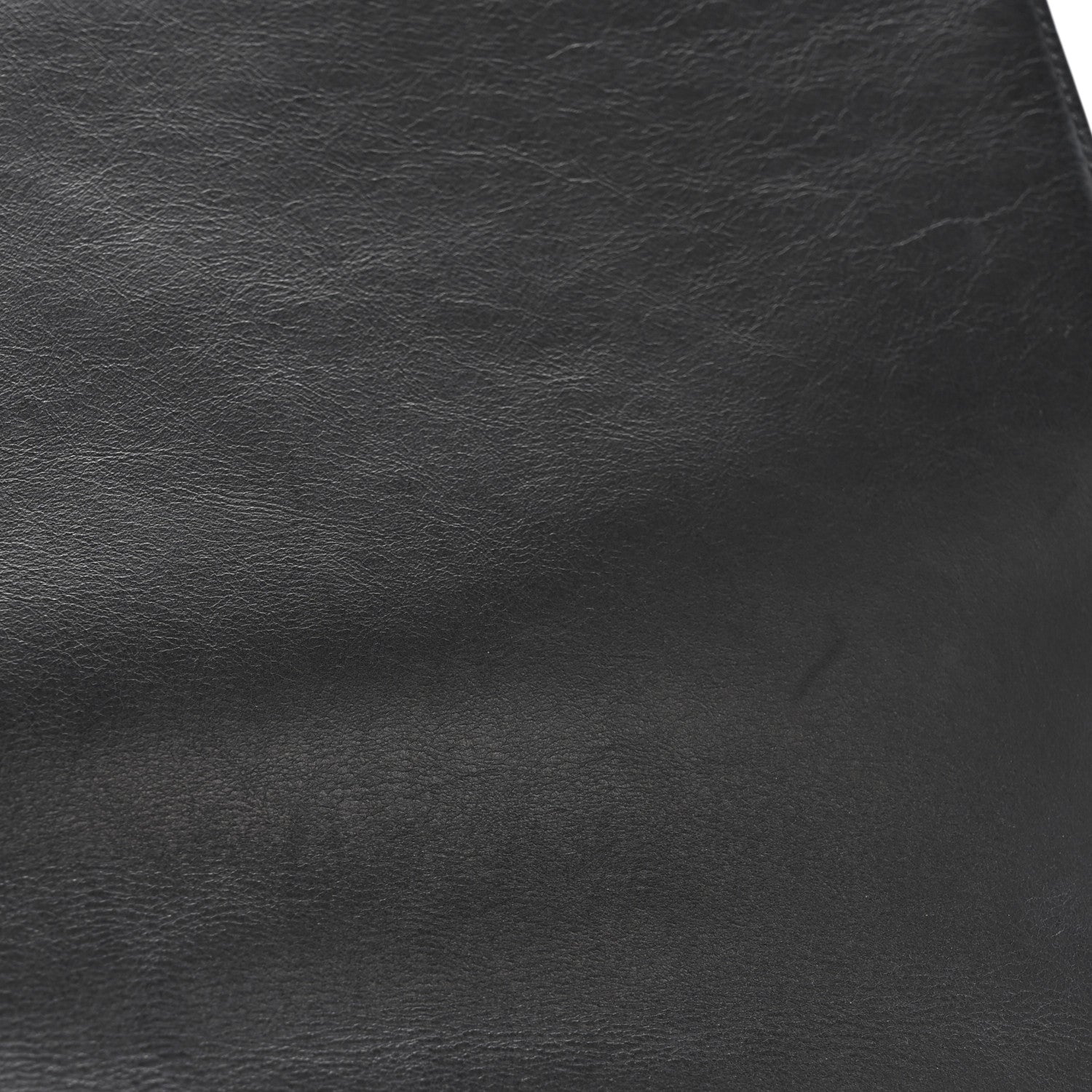 Calfskin Embossed Stitch Large Boy Flap Black