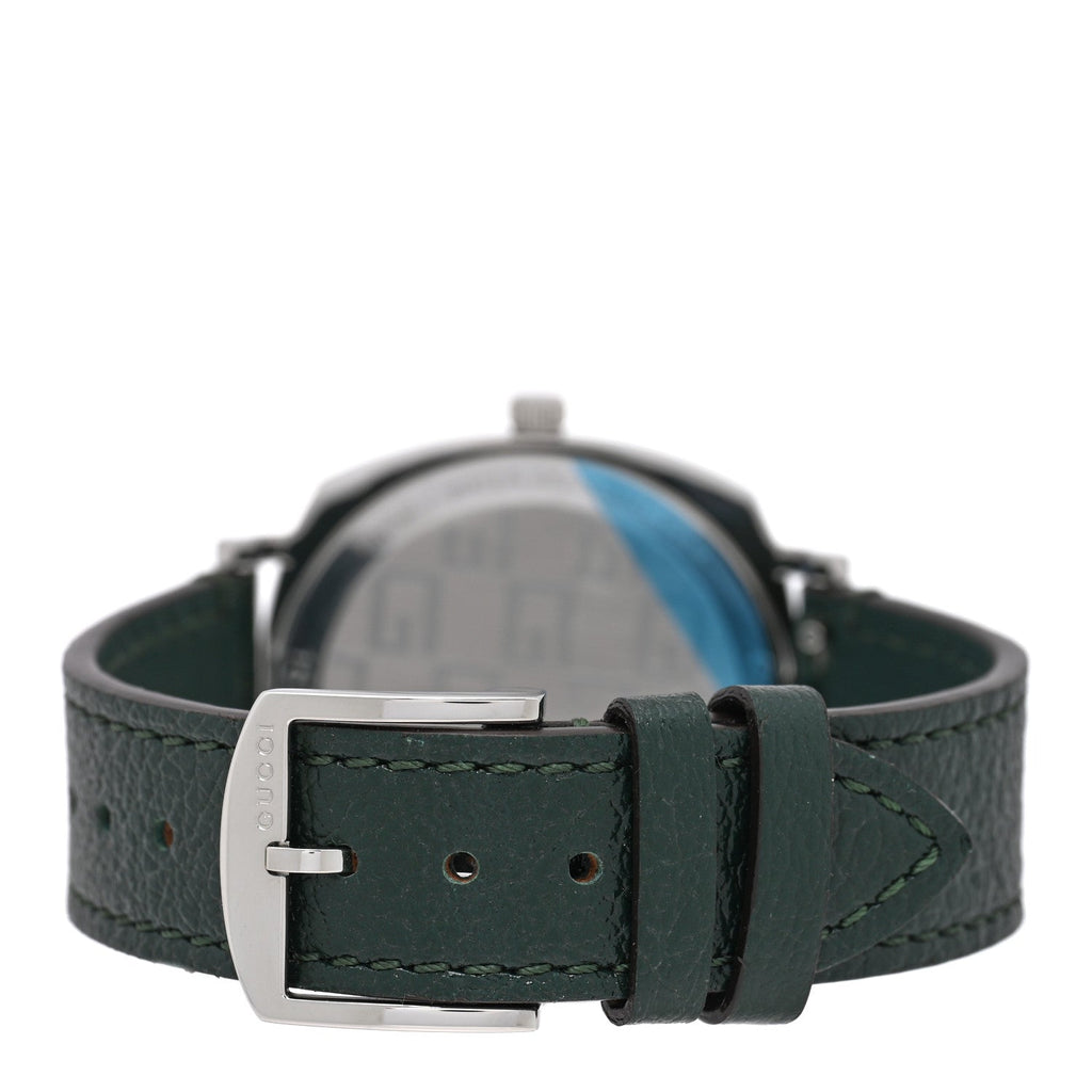 Stainless Steel Calfskin 35mm Grip Quartz Watch Green