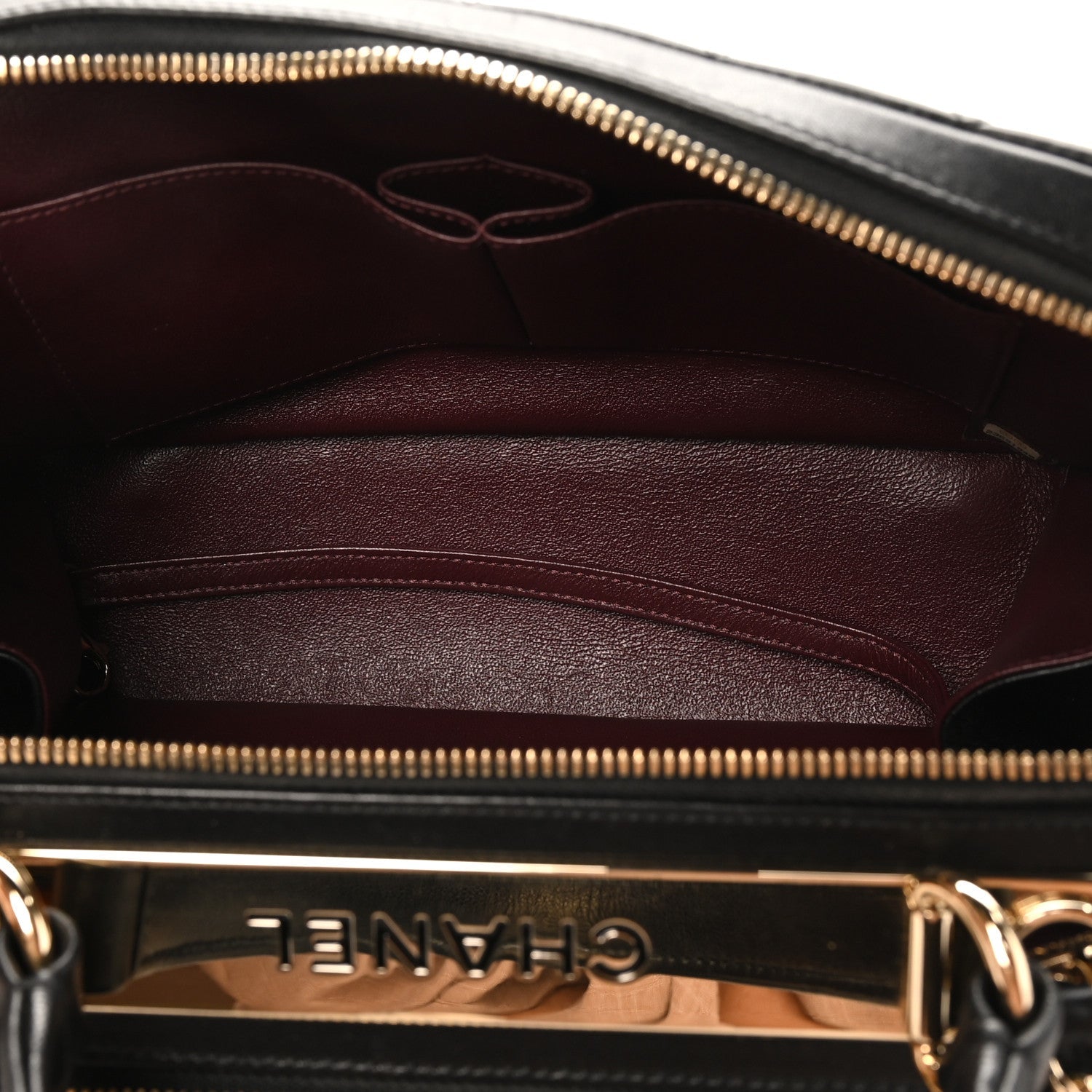 Lambskin Quilted Medium Trendy CC Bowling Bag Black