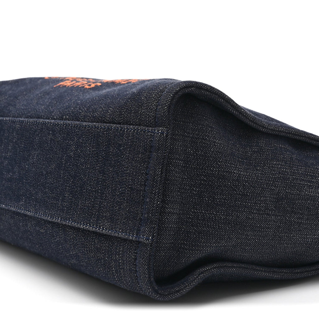 Denim Small Deauville Tote Blue Orange