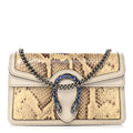 Snakeskin Azalea Calfskin Enamel Super Mini Dionysus Shoulder Bag New Rock White Electric Blue