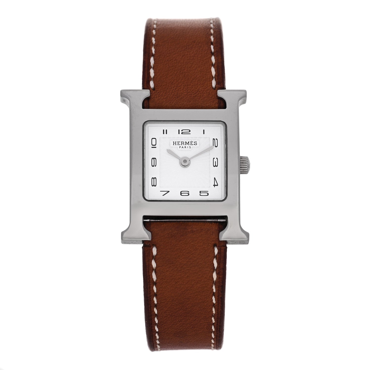 Stainless Steel Barenia 21mm Heure H Hour Quartz Watch Fauve