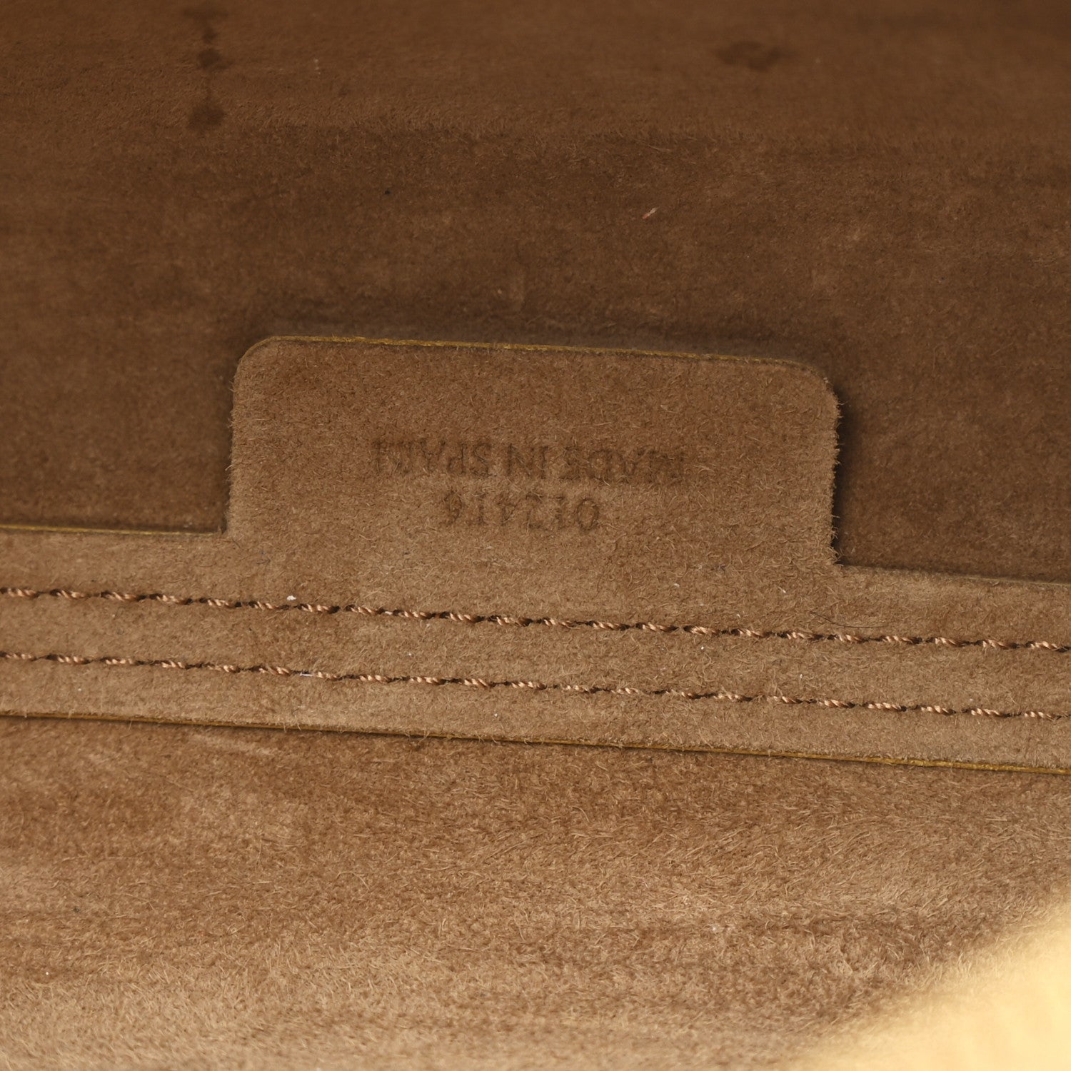 Shiny Calfskin Puzzle Fold Pouch Warm Desert