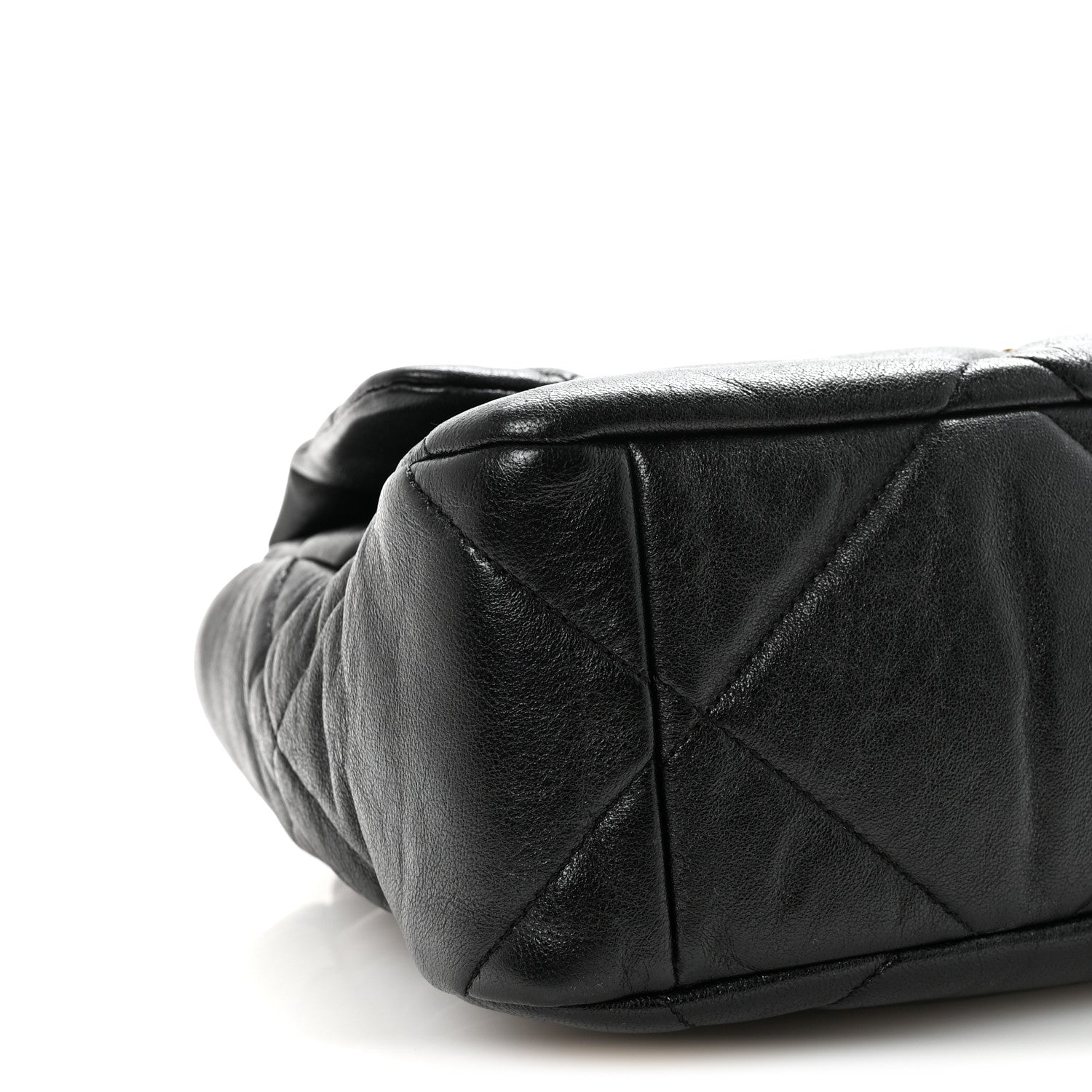 Goatskin Quilted Large Chanel 19 Flap Black