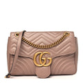 Calfskin Matelasse Medium GG Marmont Shoulder Bag Porcelain Rose