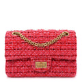 Tweed Quilted Mini 2.55 Reissue Flap Red Ecru Black