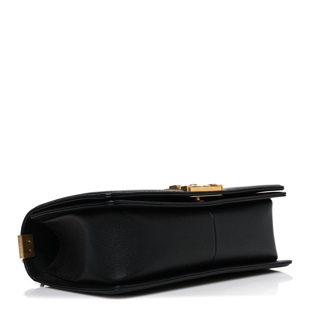 Caviar Quilted Medium Boy Flap Black