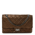 Metallic Aged Calfskin Quilted 2.55 Reissue 227 Flap Bronze