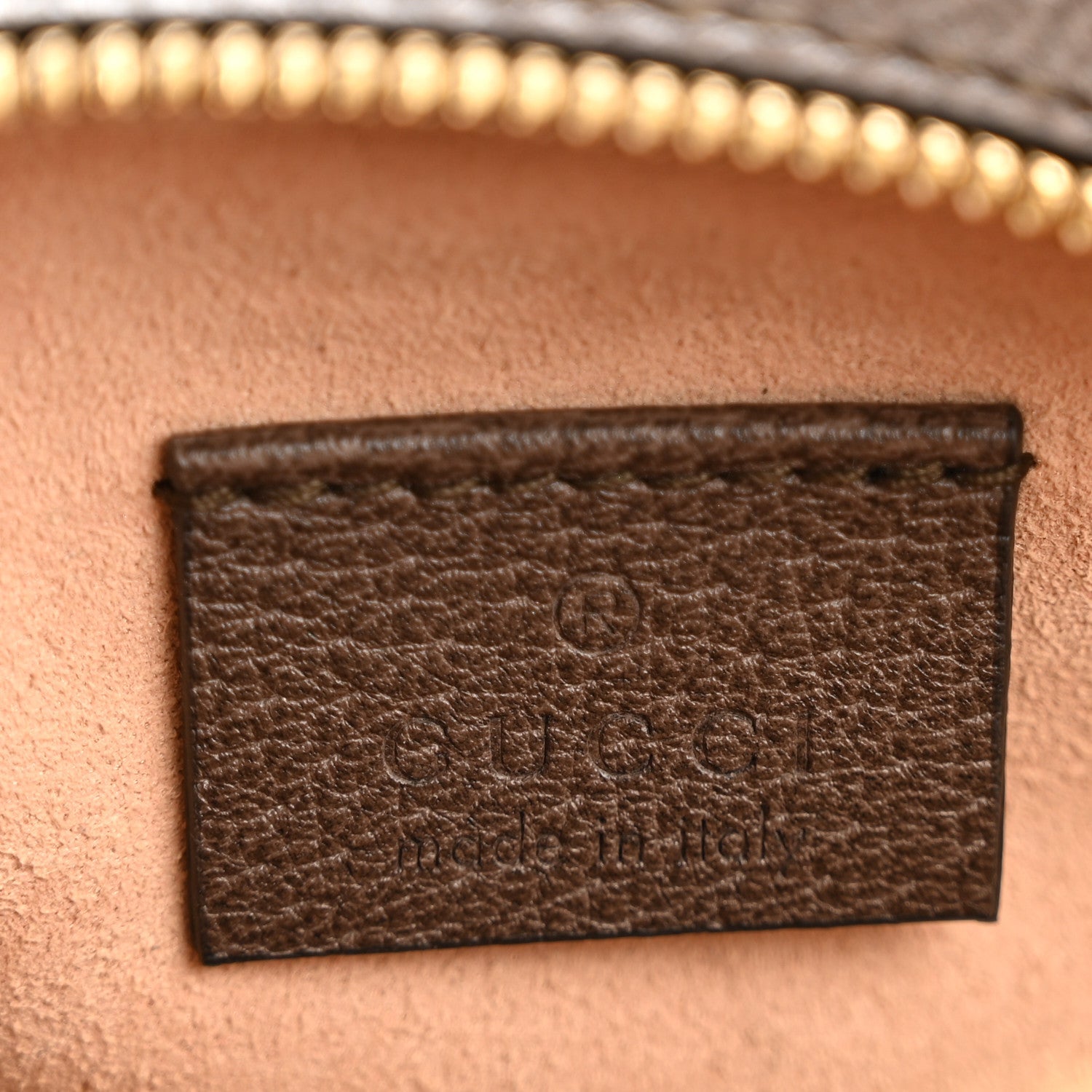 GG Supreme Monogram Web Mini Ophidia Round Shoulder Bag Brown