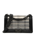 PVC Thread Woven Medium Boy Flap Black