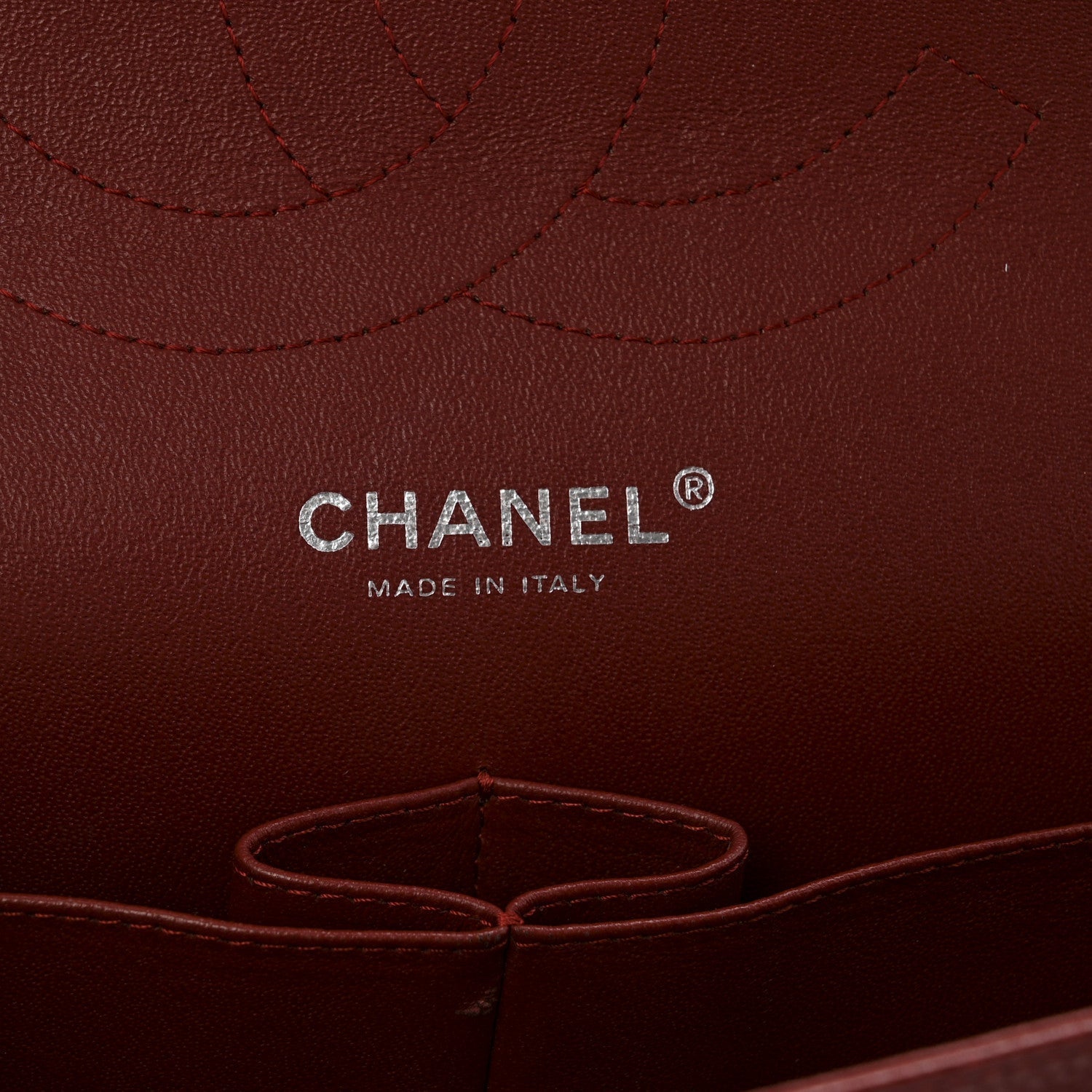 Caviar Quilted Jumbo Double Flap Dark Red