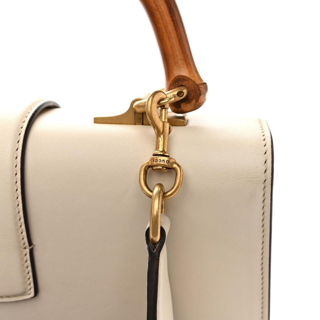 Calfskin Bamboo Web Medium Dionysus Top Handle Bag White Blue Hibiscus Red