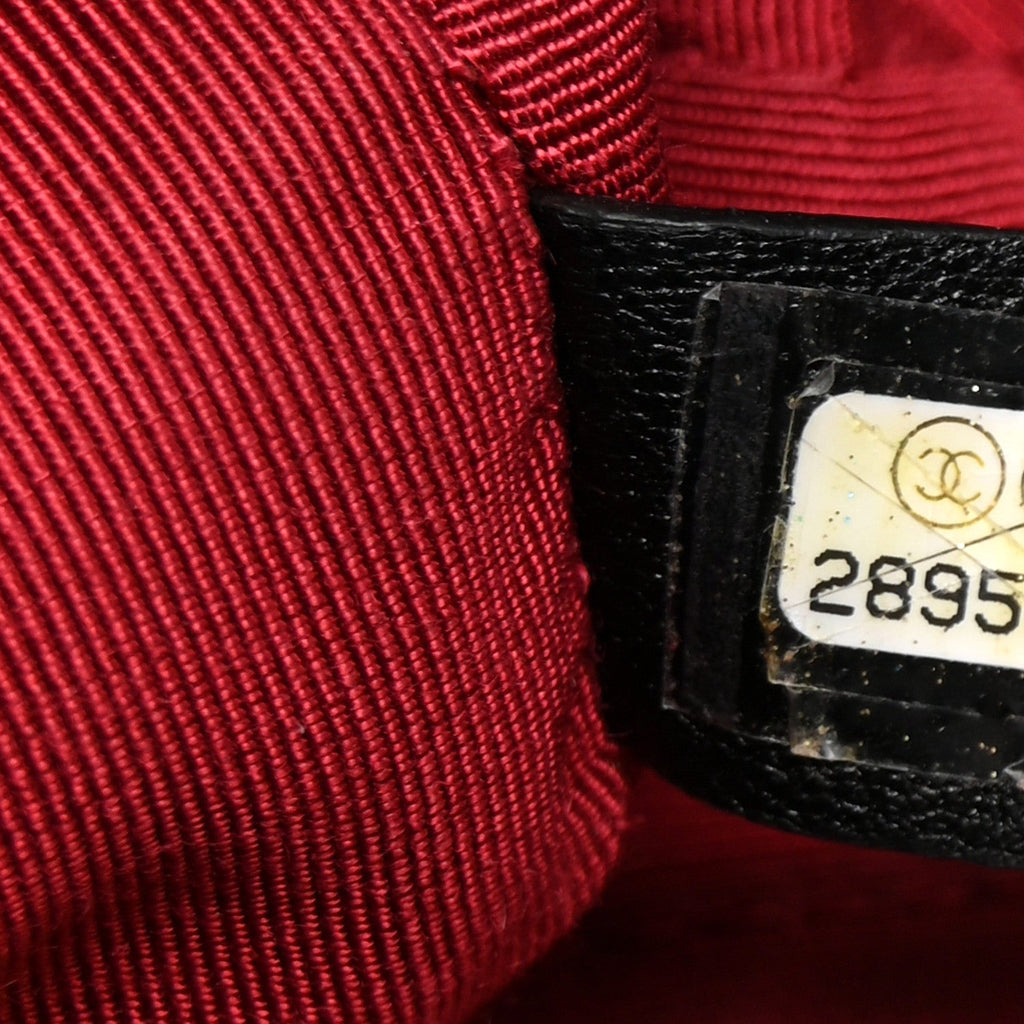 Goatskin Quilted Chanel 19 Waist Bag Black
