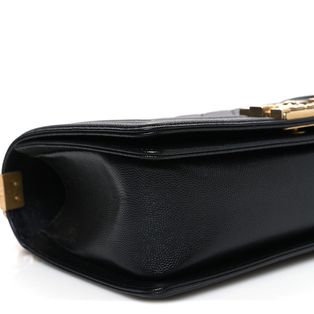 Caviar Quilted Medium Boy Flap Black