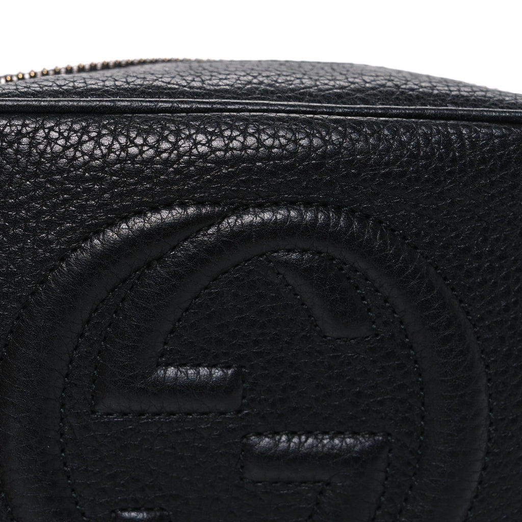 Pebbled Calfskin Mini Soho Disco Bag Black