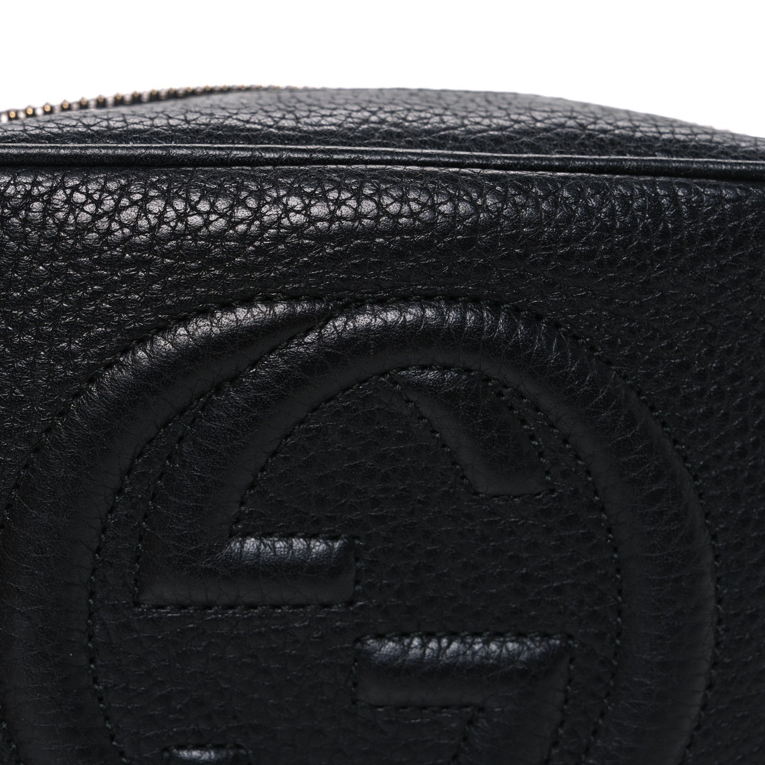 Pebbled Calfskin Mini Soho Disco Bag Black