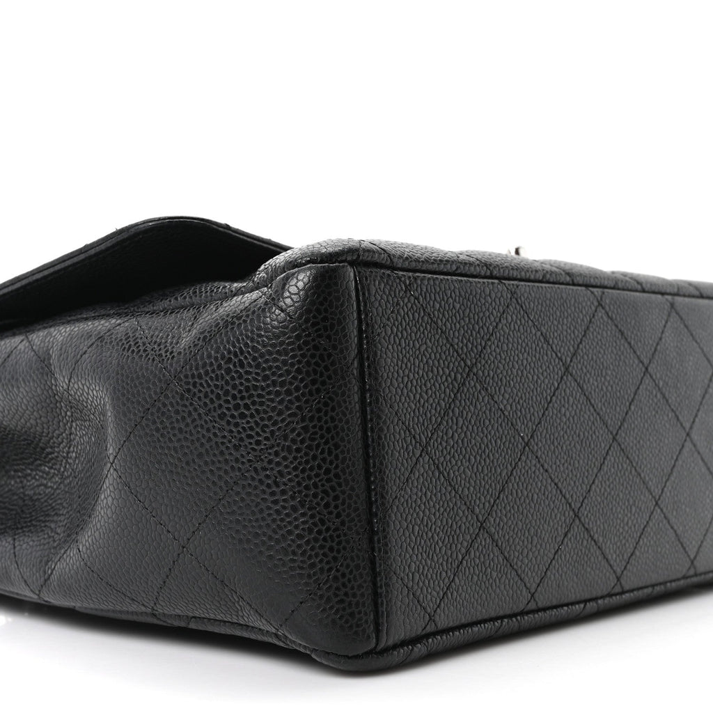 Caviar Quilted Maxi Double Flap Black