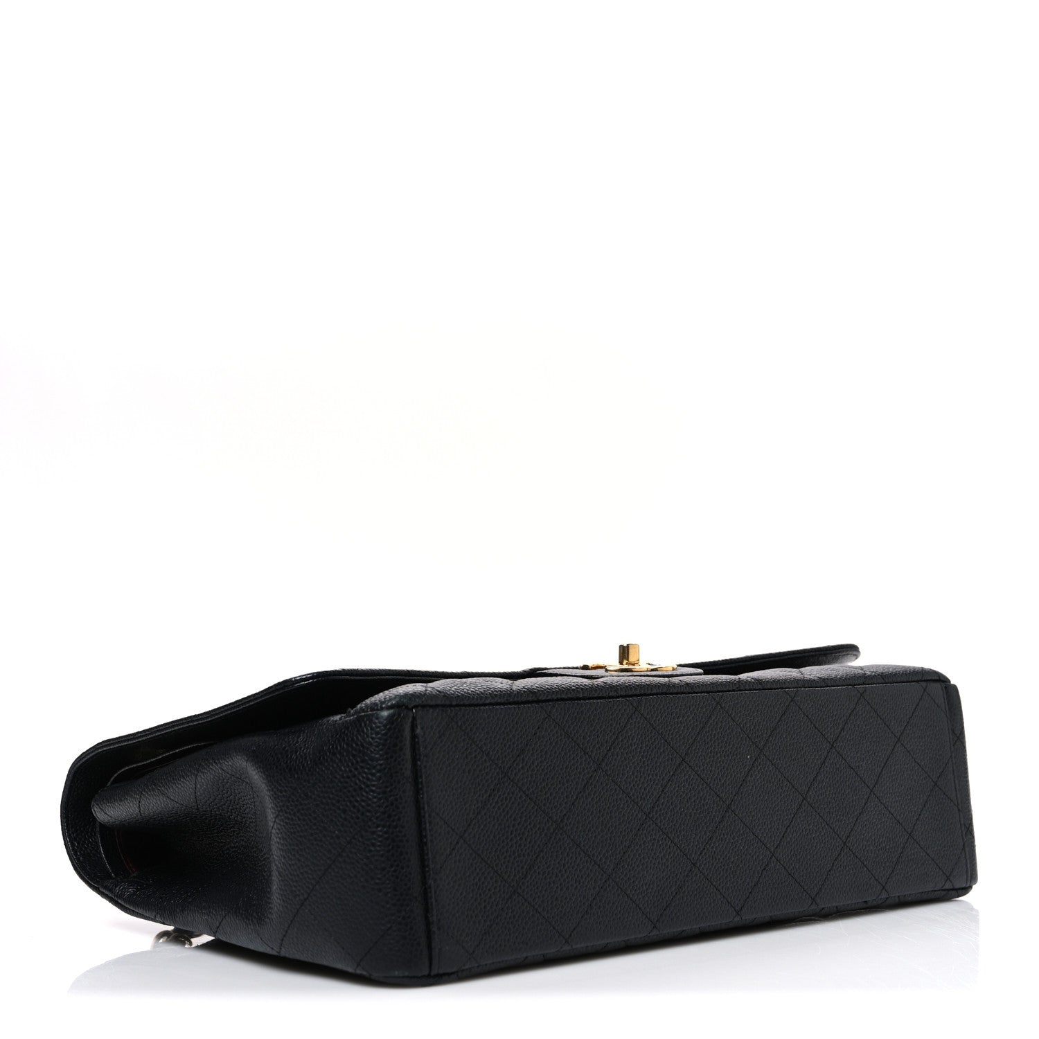 Caviar Quilted Maxi Double Flap Black
