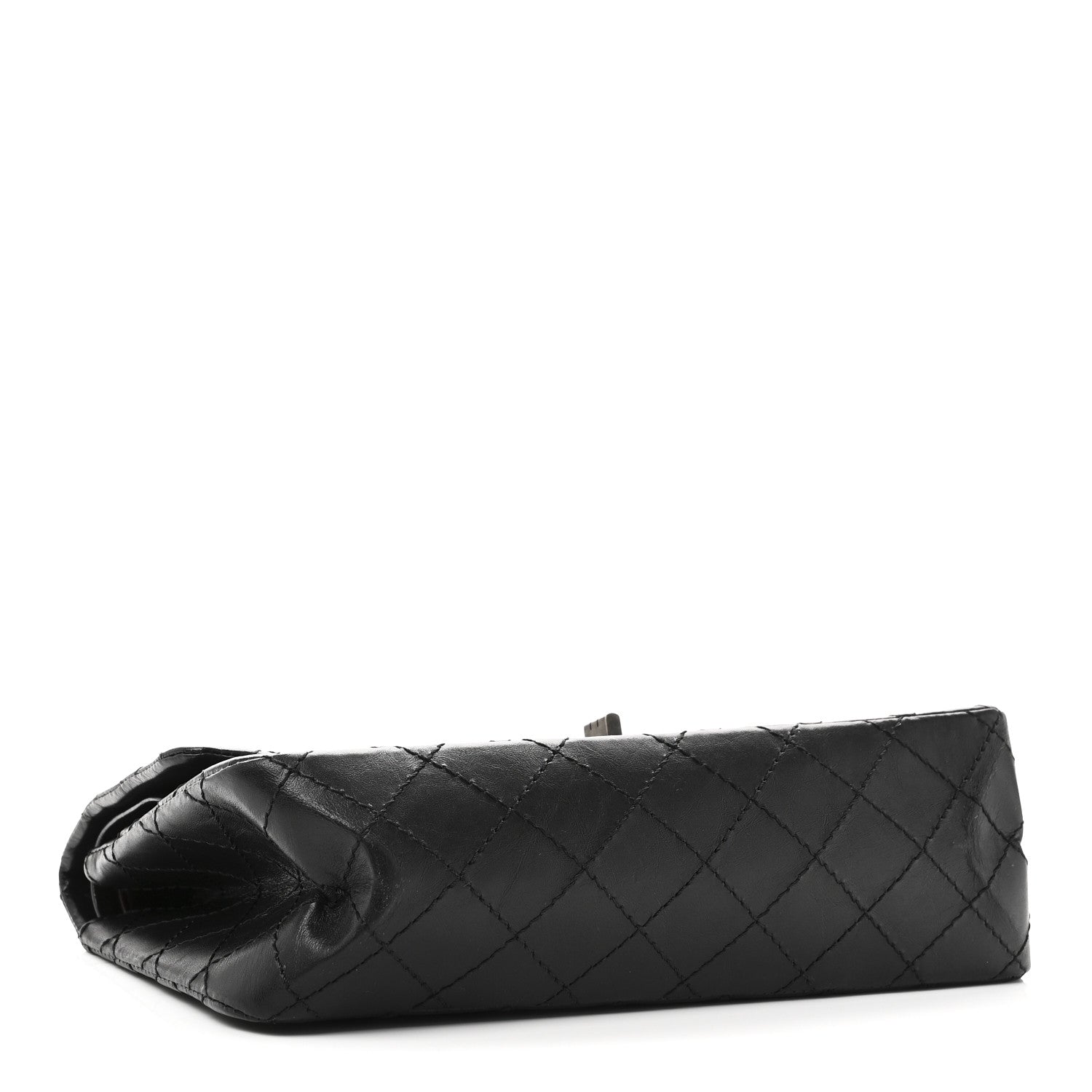 Aged Calfskin Quilted 2.55 Reissue 225 Flap Black