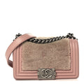 Fur Calfskin Small Boy Flap Pink