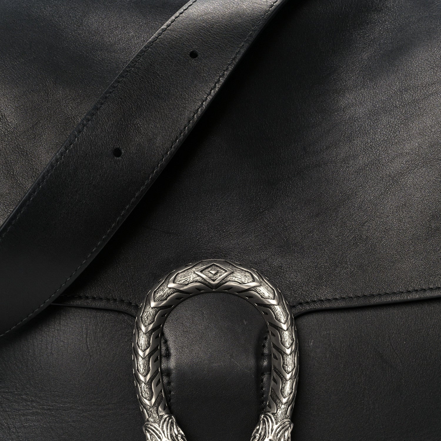 Calfskin Dionysus Messenger Bag Black