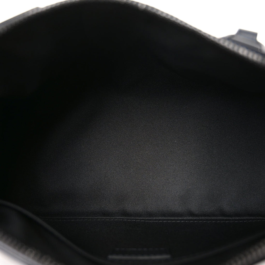 Grained Calfskin Aerogram City Keepall Black