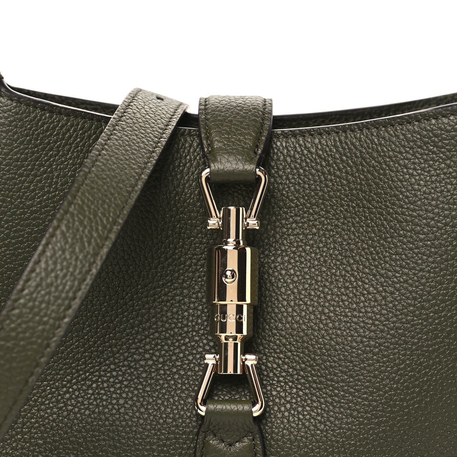 Grand Prix Calfskin Medium Jackie 1961 Hobo Dark Green