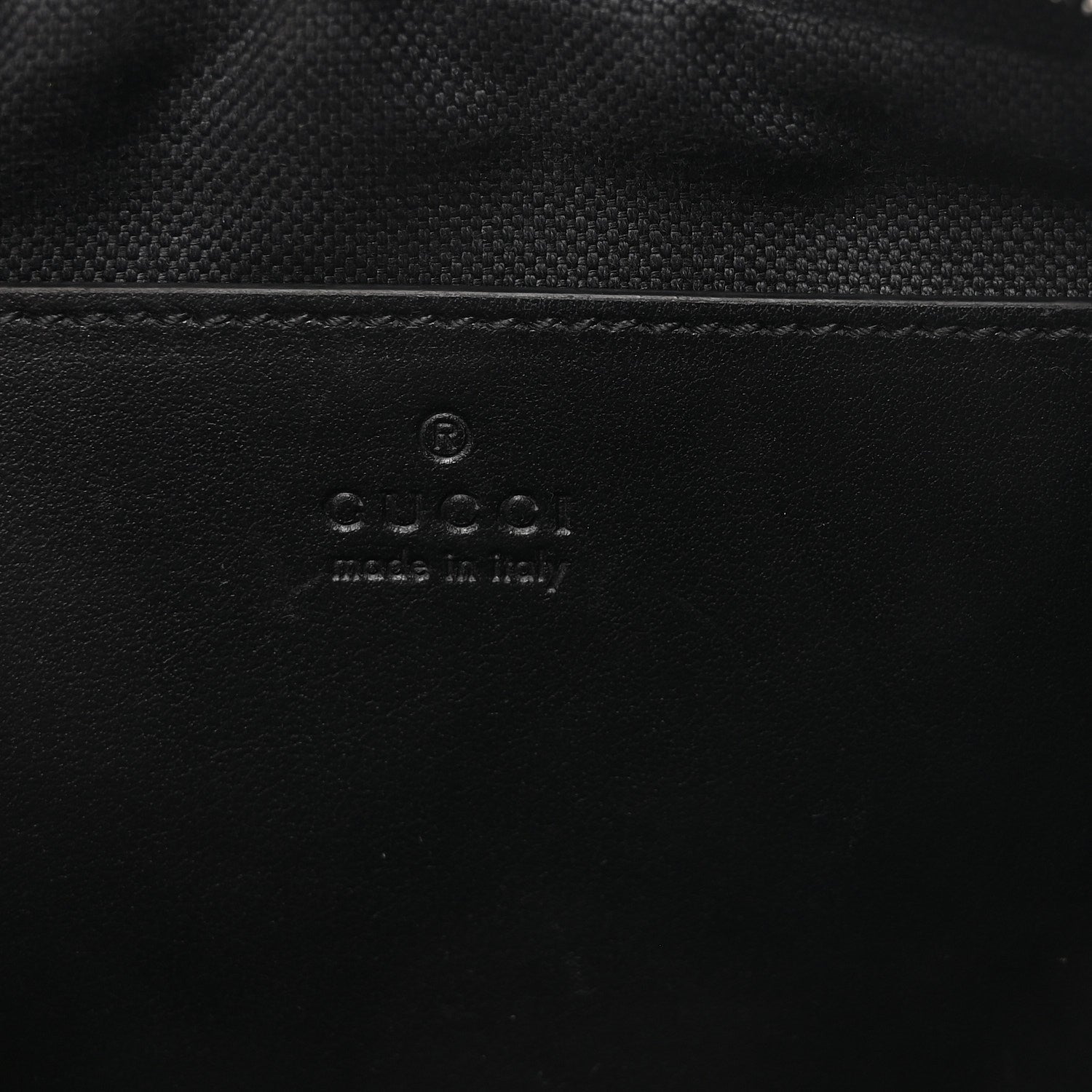 Calfskin Matelasse Monochrome Small GG Marmont Chain Shoulder Bag Black