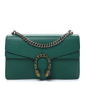 Dollar Calfskin Crystal Small Dionysus Shoulder Bag Emerald