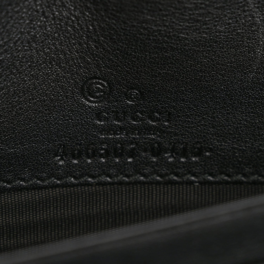 Microguccissima Crossbody Wallet Black