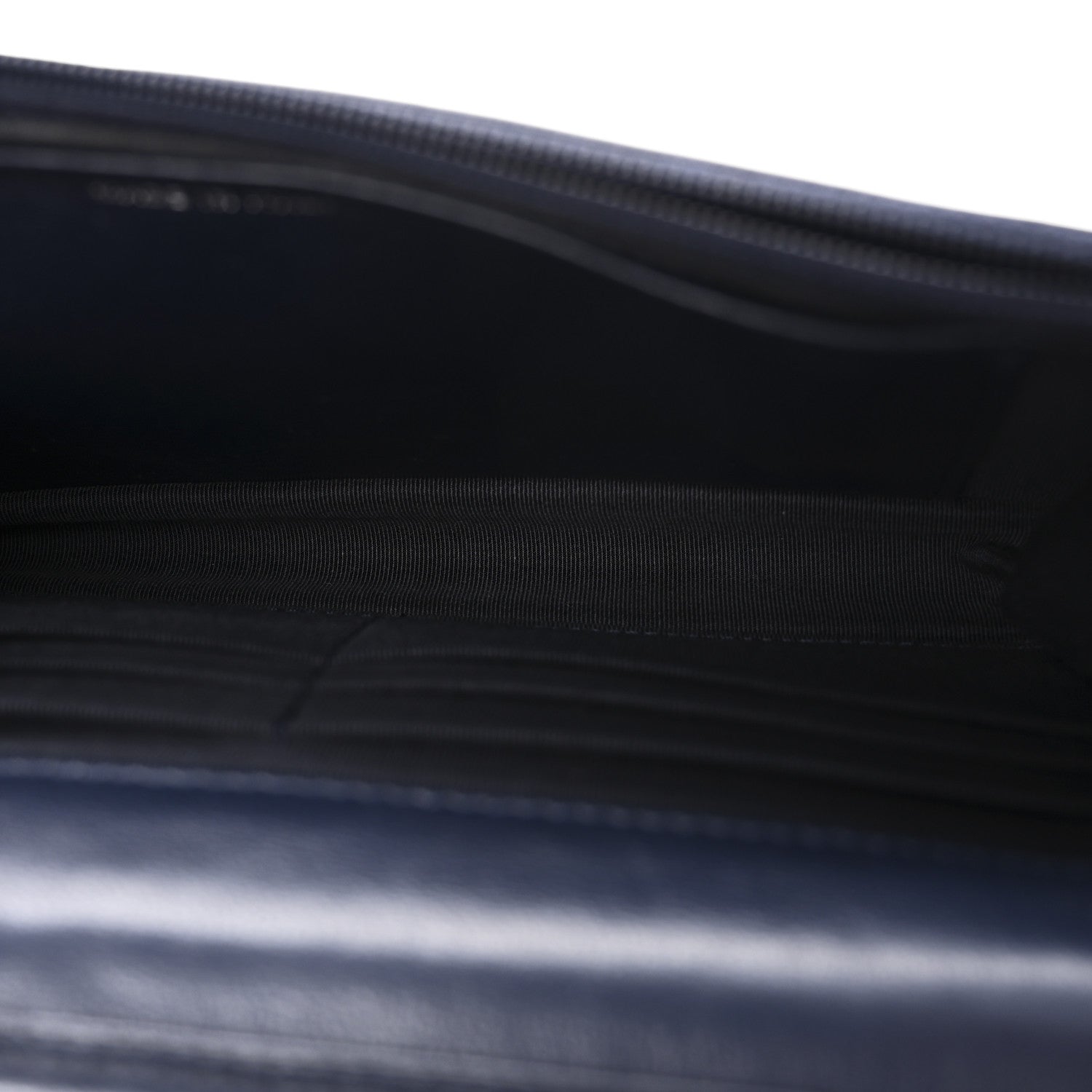 Lambskin Quilted Wallet On Chain WOC Navy Blue
