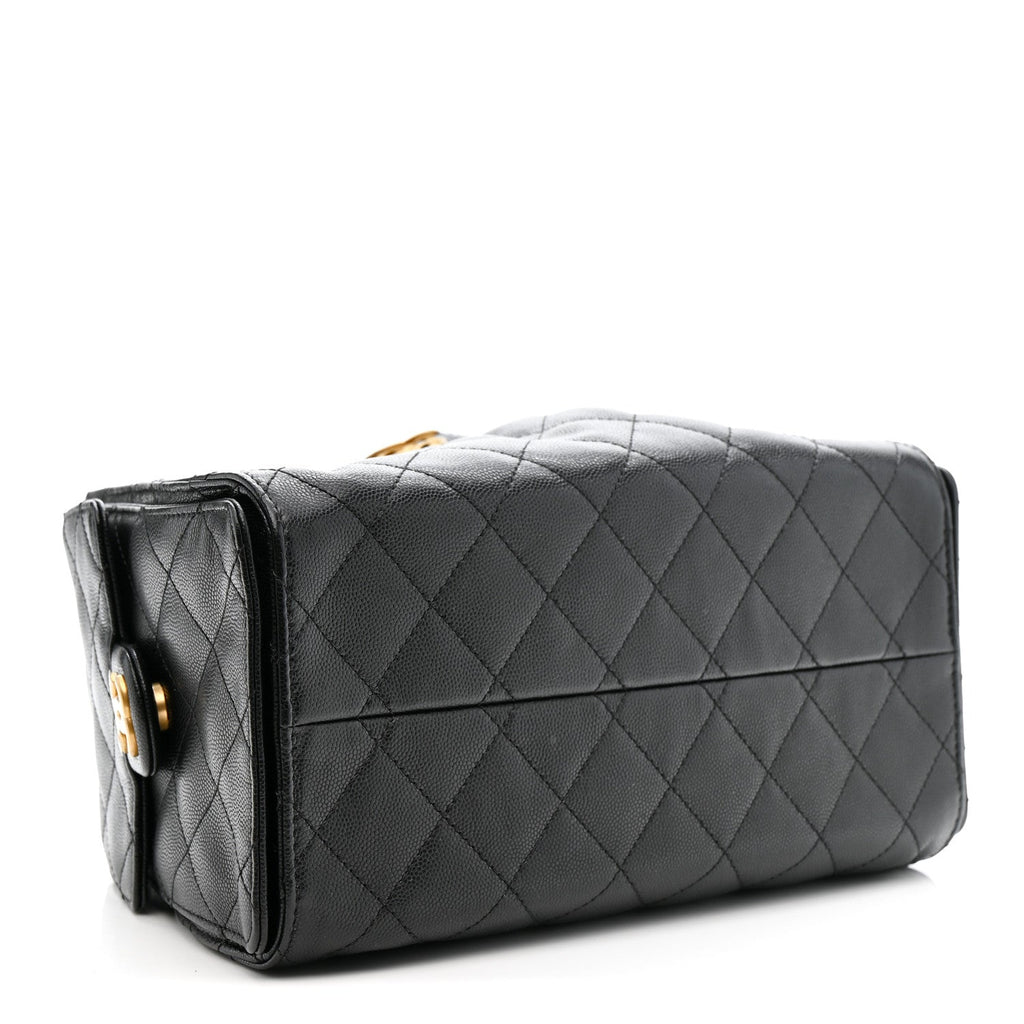 Caviar Quilted Small Chanel 25 Handbag Black