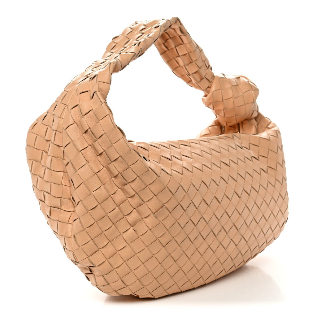 Nappa Intrecciato Small Jodie Hobo Almond