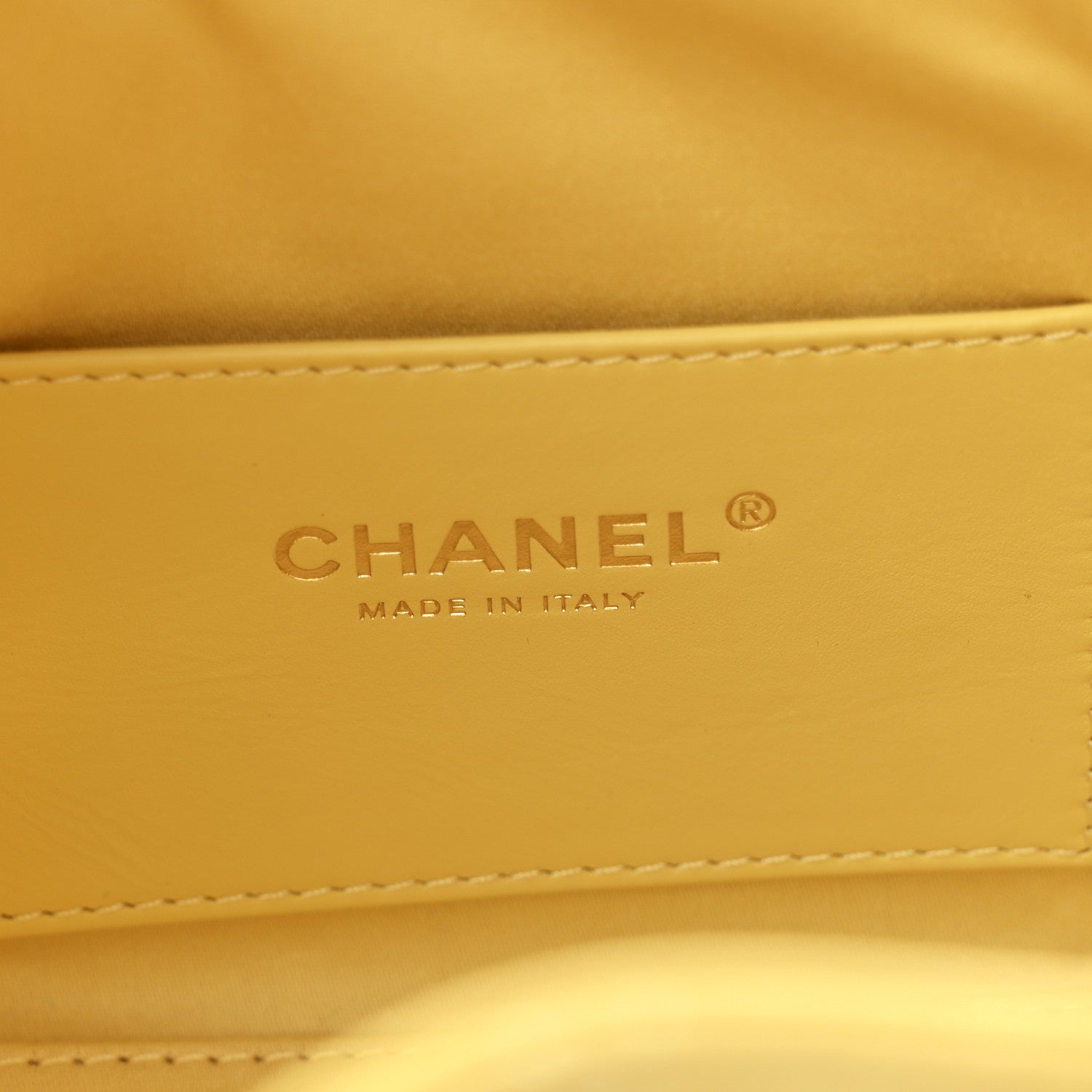 Suede Quilted Mini Chanel 25 Handbag Yellow