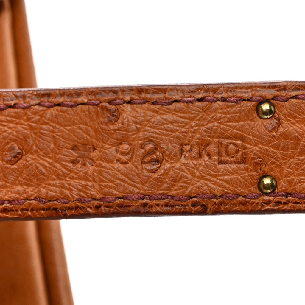 Ostrich Birkin 30 Cognac