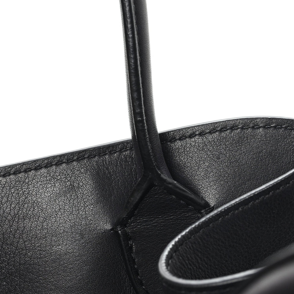 Polished Saddle Calfskin Soft Margaux 12 Black