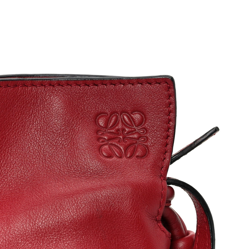 Calfskin Mini Flamenco Knot Bag Red