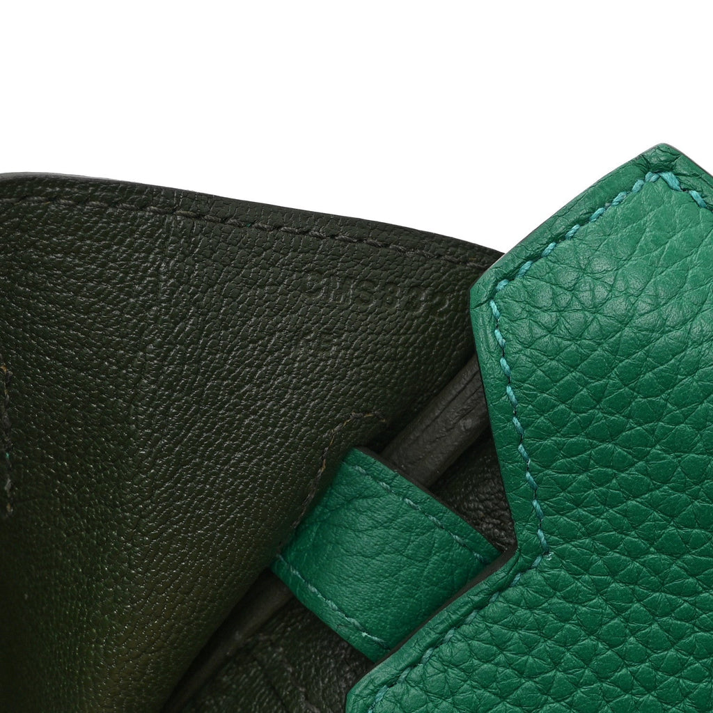Togo Verso Birkin 30 Vert Vertigo Vert Fonce