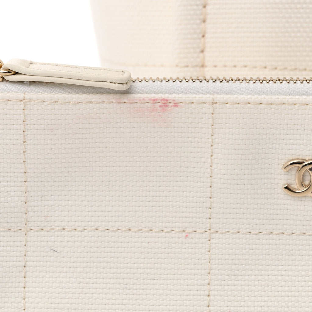 Cotton Medium Deauville Tote White