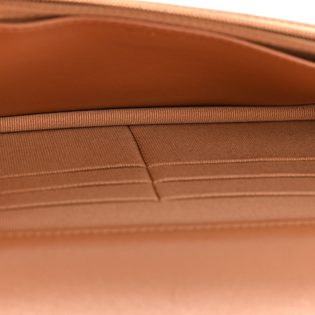 Lambskin Quilted Chanel 19 Wallet On Chain WOC Brown