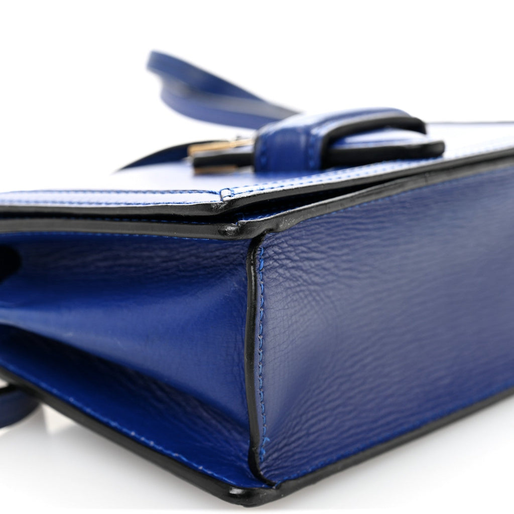 Calfskin Small Barcelona Shoulder Bag Royal Blue