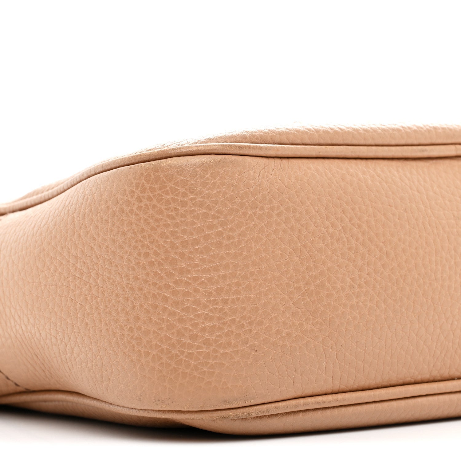 Pebbled Calfskin Small Soho Disco Bag Rose Beige