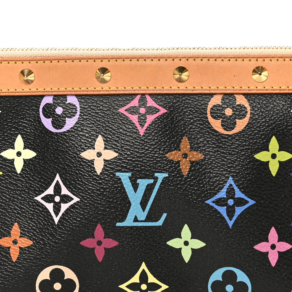 Monogram Multicolor Pochette Accessories Black