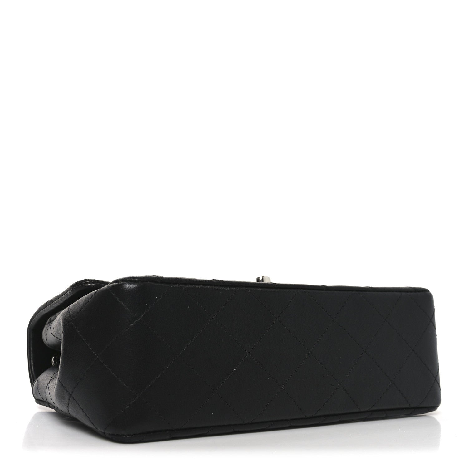 Lambskin Quilted Mini Rectangular Flap Black