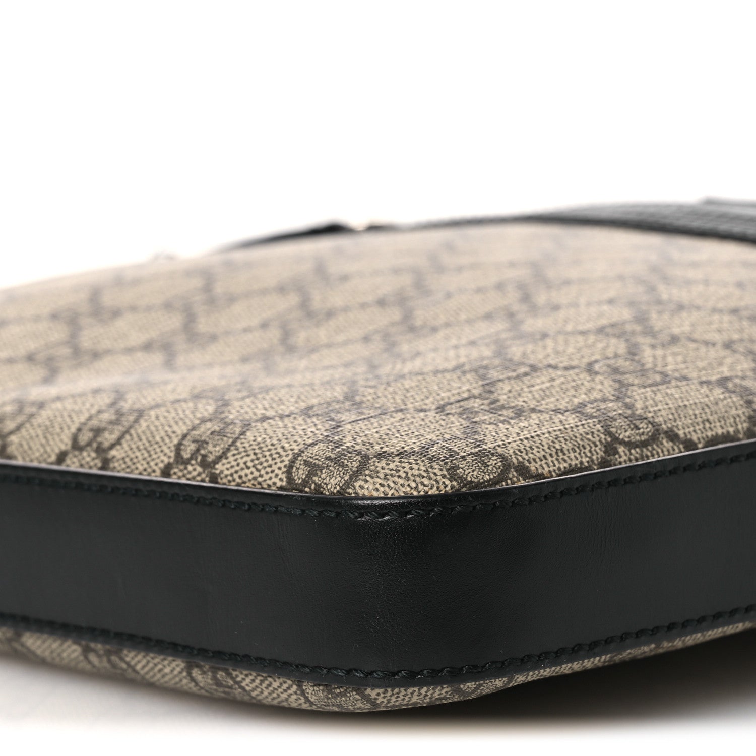 GG Supreme Monogram Flat Messenger Bag Black