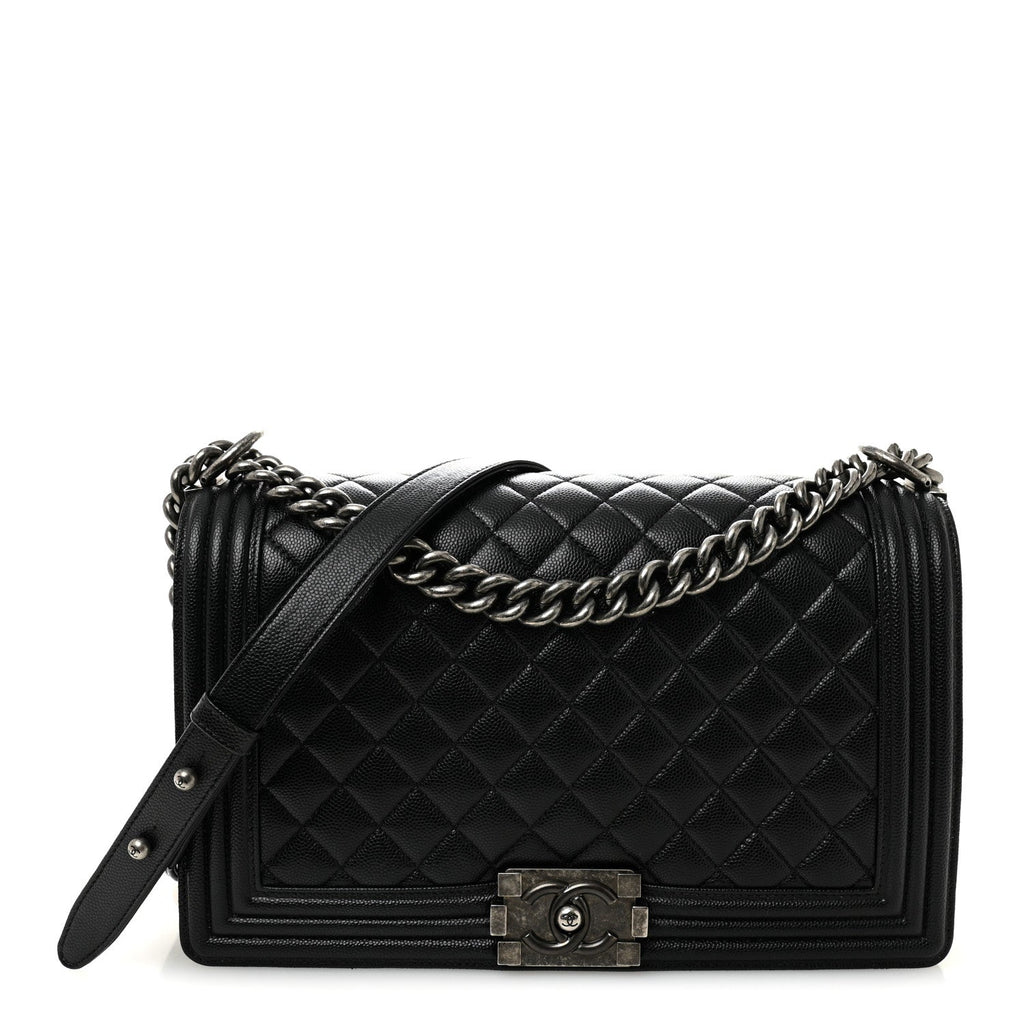 Caviar Quilted New Medium Boy Flap Black
