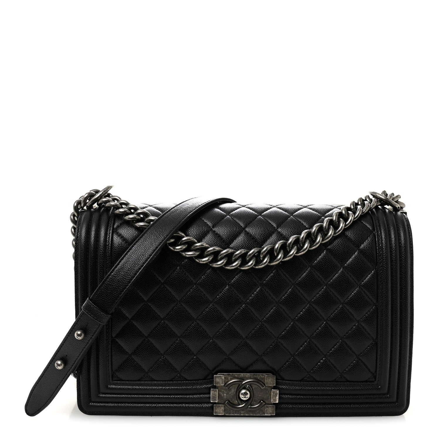 Caviar Quilted New Medium Boy Flap Black