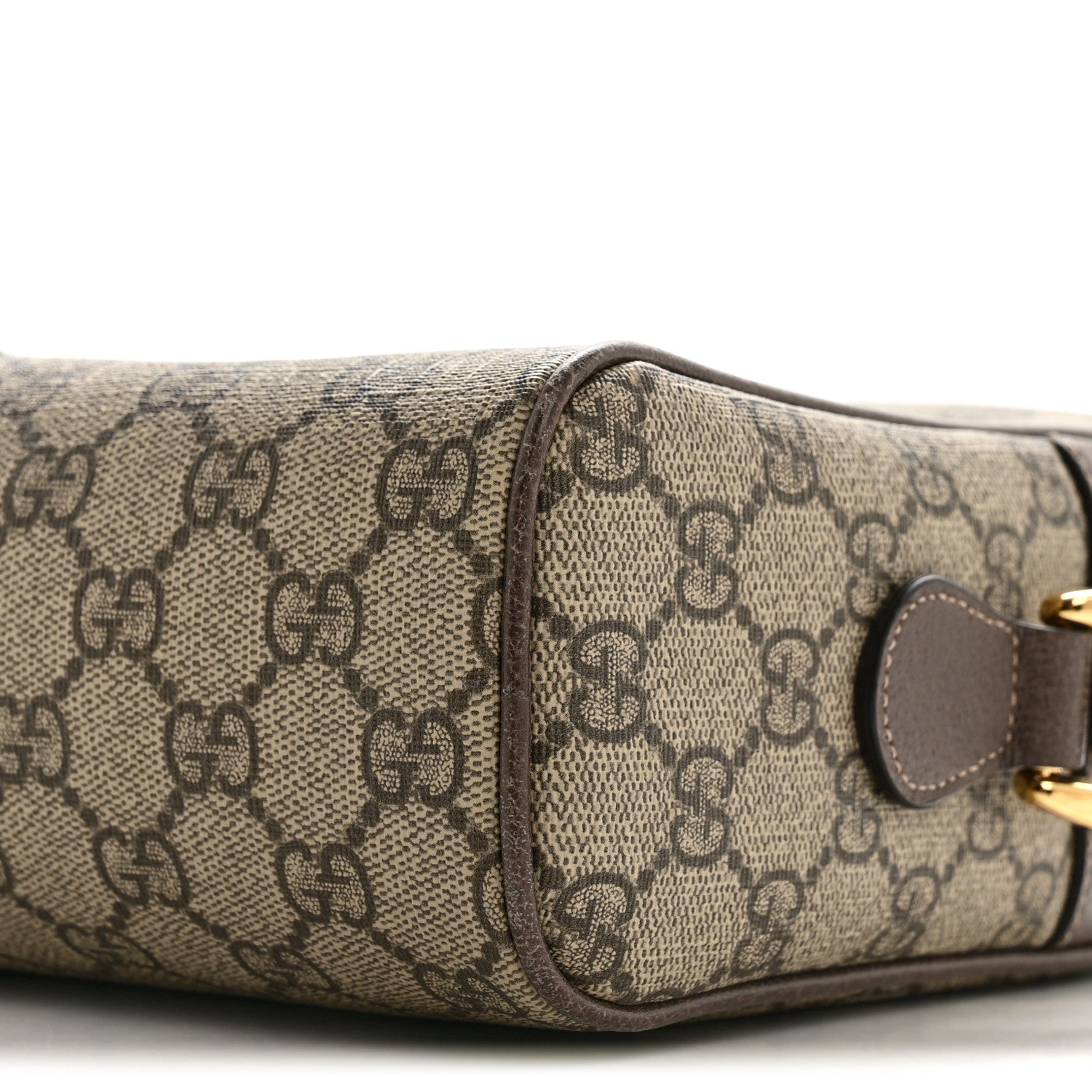GG Supreme Monogram Web Small Ophidia Shoulder Bag Brown