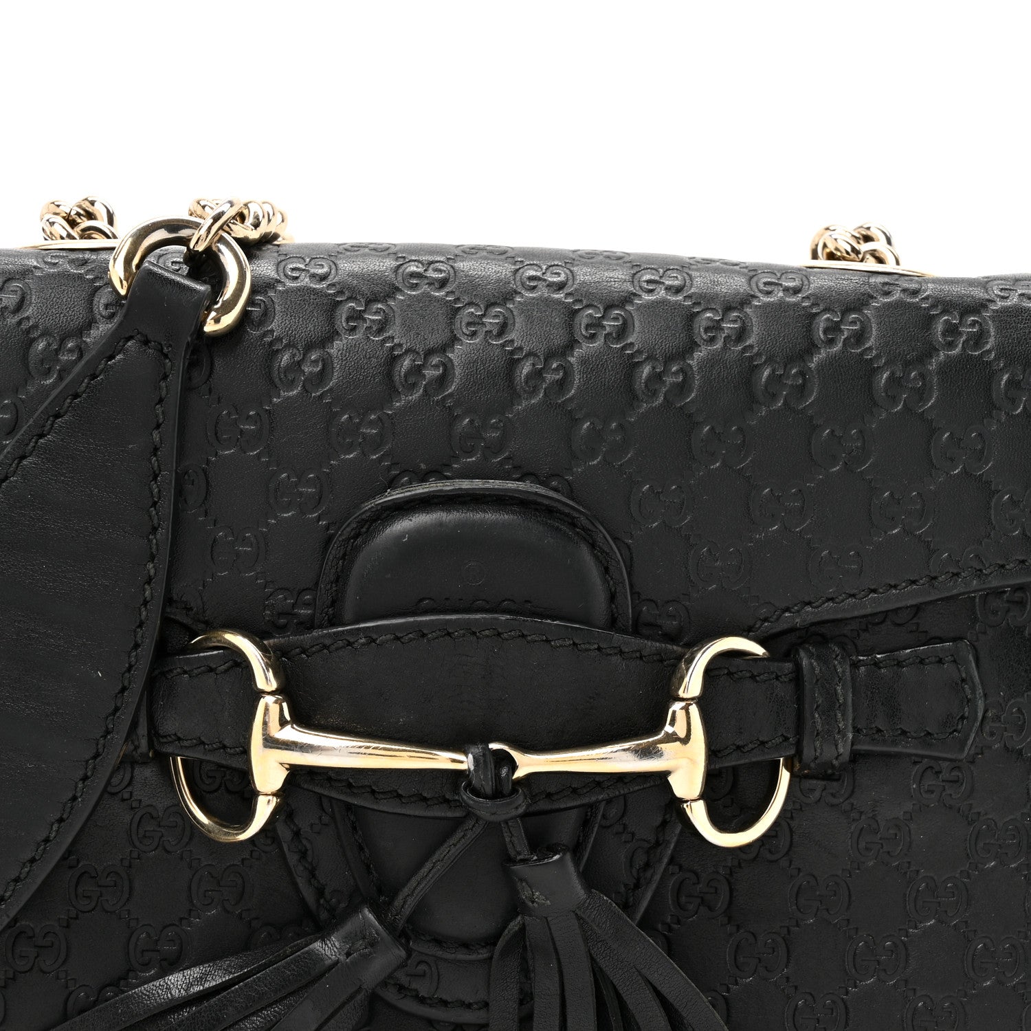 Microguccissima Mini Emily Chain Shoulder Bag Black